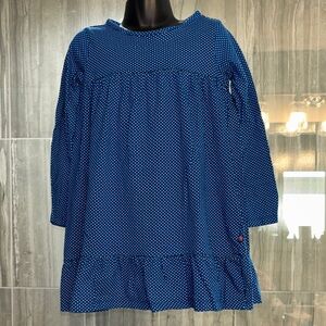 🫶🏼Girls 5T Navy Polka Dot Long Sleeve Dress